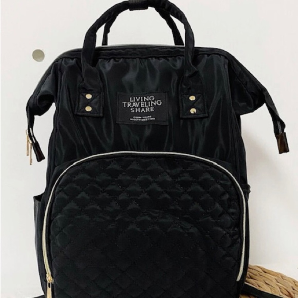 Patch Detail Quilted Backpack - image 1